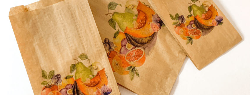 bolsa de papel para frutas